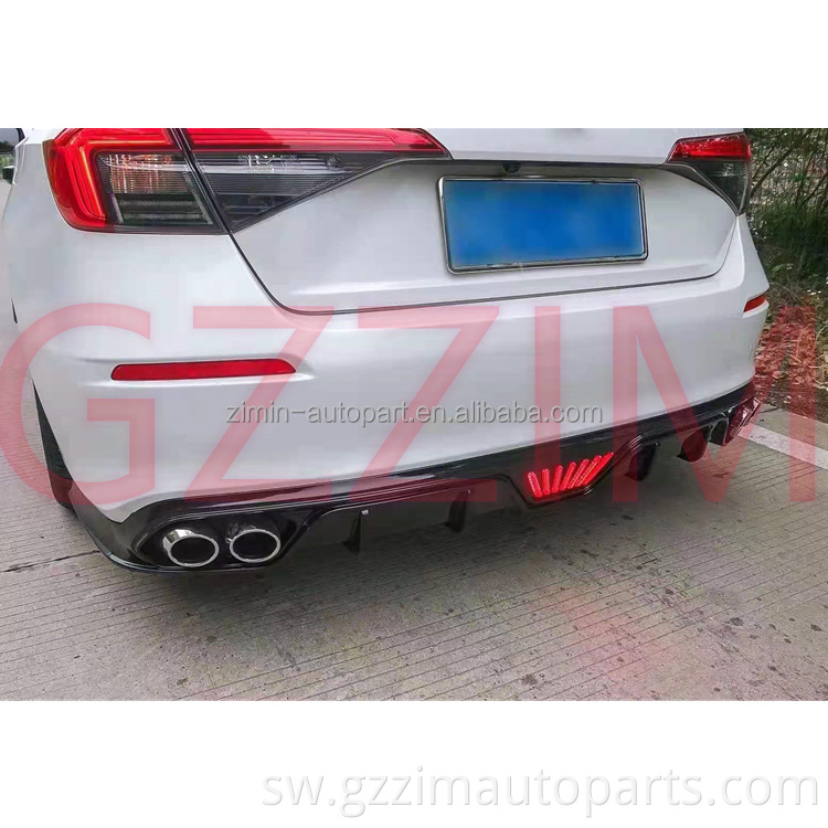 Sehemu za Auto ABS Mdomo wa nyuma wa plastiki kwa Civic 2021